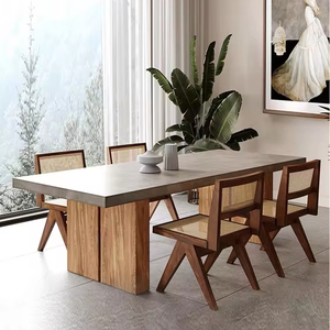 Hiện đại rắn gỗ phòng ăn đồ nội thất hình chữ nhật sồi bảng 4 6 8 chỗ ngồi nhà bếp bằng gỗ Bảng và ghế - Product Image 5