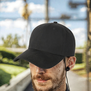 Casquette de baseball unie 100 % polyester, style Dad Hat, couleur unie, 6 panneaux, non structurée, pour hommes, vente en gros - Product Image 3