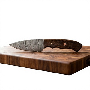 Couteau à lame fixe en acier Damas avec manche coloré pour la chasse, le camping et la survie - Product Image 5