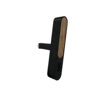 Diffuseurs de parfum de luxe personnalisables pour voiture, en cuir, métal, avec plaque coulissante en bois et motif floral en alliage, pour l'intérieur de la voiture, vente en gros