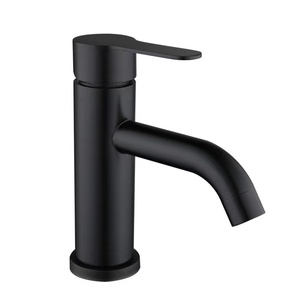 Rubinetto Monocomando <span class=keywords><strong>in</strong></span> <span class=keywords><strong>Acciaio</strong></span> Inox Nero <span class=keywords><strong>per</strong></span> Lavabo, Miscelatore Acqua Calda e Fredda con Montaggio a Foro Singolo <span class=keywords><strong>per</strong></span> <span class=keywords><strong>Bagno</strong></span> - Product Image 1