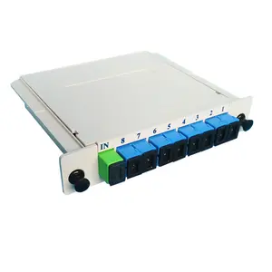 מחיר מפעל 1x8 1X16 LC UPC PLC סוג קסטה מפצל Ftth ציוד סגירת מפרקי סיבים אופטיים ftth תיבת חלוקה