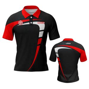 T-shirt sportiva originale personalizzata sublimazione Polo bianca nera abbottonata - Product Image 3