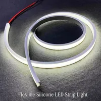 Bande LED ultra-fine de 3 mm, flexible, sans points, blanc chaud, pour la décoration de la maison, de la cuisine, des armoires et des meubles