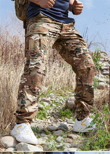Pantaloni Tattici Estivi Consul da Uomo, Pantaloni Antivento ad Asciugatura Rapida, Leggings Mimetici Multi-tasca per Attività all'Aperto - Product Image 2