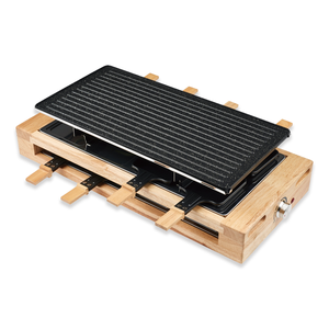 Nouveau Portable électrique <span class=keywords><strong>Raclette</strong></span> Grill Pan en bois fer contrôle de la température plaque de gril détachable français pour un usage domestique - Product Image 5
