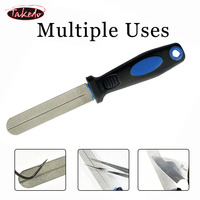 TAKEDO 150MM 40G Affûteur de hameçons diamanté, outil de ponçage pour accessoires de pêche, lime à hameçons double taille