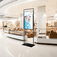 Afficheur numérique LCD WiFi Android pour réseau intérieur, sur pied, avec SDK, pour aéroports, ascenseurs et centres commerciaux