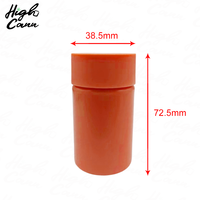 Pot en plastique PS personnalisé avec logo Highcan, lot de 5, taille mini 70 mm, cônes avec couvercle à pression et à rotation