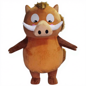 Costume de mascotte de <span class=keywords><strong>sanglier</strong></span> adulte gonflable personnalisé de haute qualité, 2m 2.6m, design en fourrure, costume de cochon de dessin animé pour l'extérieur - Product Image 1