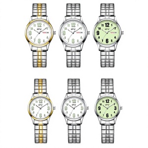Custom Private Label Fashion Couple Luminous <b>Calendar</b> Alloy Case Quartz Movement Stainless Steel Watch for Men Women Wholesale - Product Image 3