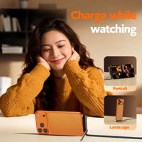Cable de Carga Tipo-C Invisible con Soporte, Carga Súper Rápida de 240W, Cable de Carga 2 en 1 y Soporte para Teléfono para Juegos y Viajes en Auto