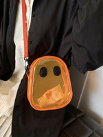 Nouveauté 2026 : Sacs à bandoulière transparents pour garçons et filles – Sacs à bandoulière mignons en PVC transparent motif démon/fantomme