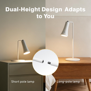 180 °   Lampe de bureau LED rotative moderne, rechargeable par USB, 3 couleurs, intensité réglable, protection des yeux, lampe murale tactile pour bureau, maison, lecture - Product Image 4