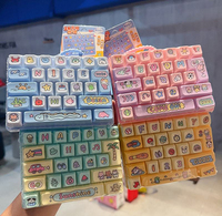 Nouveau design 2026 – Clavier mécanique anti-stress créatif et mignon à 26 touches, jouet anti-stress, porte-clés à pression pour enfant, pendentif pour cartable
