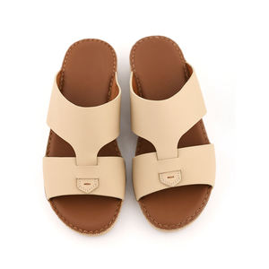 Sandali Estivi SHIKOL con Soletta in Sughero Personalizzata, Ciabatte Italiane e Arabe di Alta Qualità, Scarpe Cucite a Mano, Sandali Arabi da Uomo del Golfo - Product Image 1