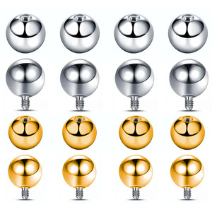 Anneau de nez en titane ASTM F136, vis à billes de 1,2 mm, clou pour lèvres argenté, <span class=keywords><strong>piercing</strong></span> pour sourcil, <span class=keywords><strong>nombril</strong></span>, bijoux pour femmes, mariage, fiançailles - Product Image 1