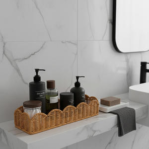 ตะกร้าเก็บของทรงสี่เหลี่ยมผืนผ้า โบไบ สีน้ำตาล แบบตั้งได้ เป็นมิตรกับสิ่งแวดล้อม สำหรับจัดระเบียบครัว วางบนโต๊ะ ใส่ของได้ - Product Image 4