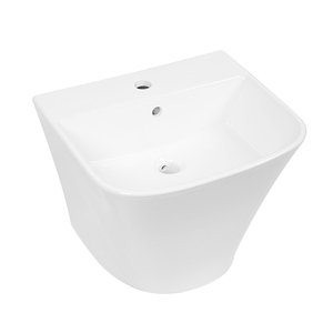 Lavabo da <span class=keywords><strong>Bagno</strong></span> OUNASI di Lusso, Montato a Parete, in Ceramica, con Foro Singolo, Moderno <span class=keywords><strong>Lavandino</strong></span> Sospeso in Porcellana - Product Image 4