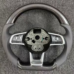 Volante Deportivo de Cuero y Fibra de Carbono en Oferta para Volkswagen <span class=keywords><strong>Golf</strong></span> 7 GTI <span class=keywords><strong>Golf</strong></span> <span class=keywords><strong>R</strong></span> MK4 5 6 7 8 Polo GTI <span class=keywords><strong>R</strong></span> <span class=keywords><strong>Line</strong></span> - Product Image 1