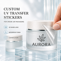 Autocollant de transfert UV DTF personnalisé pour les soins de la peau, autocollants imperméables pour flacon compte-gouttes, pompe à lotion, pot, tube, feuille d'or