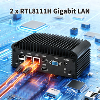 Mini PC sans ventilateur CWWK N305 N150 N100, pare-feu, 2 ports LAN Realtek RJ45, 2 ports RS232 COM, DDR4, 2xHD VGA, ordinateur industriel