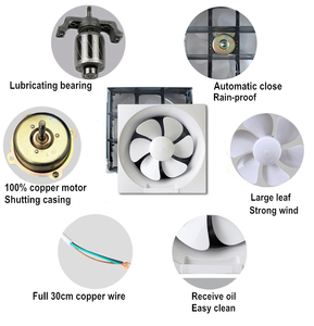 Ventilateur <span class=keywords><strong>d</strong></span>'extraction mural ou de fenêtre 220V pour toilettes et salles de bain, avec logo personnalisé, pour la ventilation domestique en gros - Product Image 6