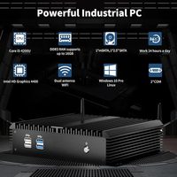 Mini PC industriel sans ventilateur, Core I5-4200U, Windows 10 Pro, 16 Go de RAM, 256 Go de SSD, 2xNICs, 2xCOM RS232, 4xUSB3.0