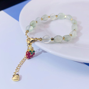 H&amp;P High Quality Flower Burmese <strong>Jade</strong> Elastic Bracelet <strong>Jade</strong> Bracelet Natural <strong>Stone</strong> Beaded Bracelets for Girls - Product Image 5