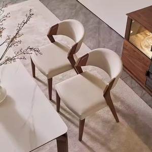 Designer haut de gamme Restaurant <span class=keywords><strong>italien</strong></span> maison chaise de salle à manger Style ancien nordique filet arrière rouge pour bureau à domicile cuisine hôtel Villa utilisation - Product Image 2