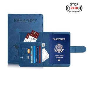 Funda de Pasaporte de Lujo de Cuero Antirrobo Más Vendida con Cierre Magnético, Cartera Decorativa y Tarjetero Estilo Moderno - Product Image 1