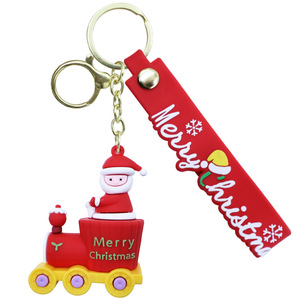 Porte-clés Poupée de Noël en PVC Souple Moulé par Coulée, Breloque de Sac Style Européen et Américain, Motif Dessin Animé Durable, Cadeau Promotionnel, Livré en Miniature - Product Image 6