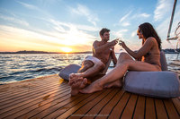 Plateforme flottante gonflable en teck pour sports nautiques, prix avantageux, modèle 2025, vente en gros