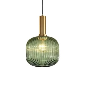 Lustre en verre créatif avec pampilles en aluminium doré et LED pour la décoration de la maison, style nordique - Product Image 5