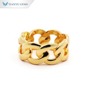 Anillo de Cobre de Moda Hip Hop de TIanyu Gems, Anillo Cubano, Joyería de Estilo Cadena Gruesa para Fiestas y Uso Diario - Product Image 2