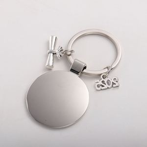 Hot 2025 <b>Customized</b> Logo Promotional Brand <b>Keychains</b> Blank Heat Transfer <b>Keychains</b> for DIY Perfect for Graduation Season Gifts - Product Image 2