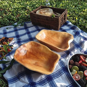 Guansen Wabi-Sabi Cuenco <span class=keywords><strong>de</strong></span> madera <span class=keywords><strong>de</strong></span> raíz <span class=keywords><strong>de</strong></span> cedro hecho a mano ecológico con patrón <span class=keywords><strong>de</strong></span> plantas - Product Image 5