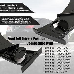 Portavasos para BMW Serie 5 E60, Lado Derecho, Asiento Delantero, Material ABS, Modelo SBJ003 51459125622 - Product Image 4