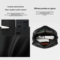 Sac bandoulière messager multi-poches léger et imperméable en cuir PU vintage pour hommes, vente en gros