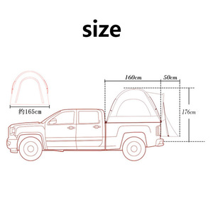 Carpa de techo para camioneta, automática, para acampar al aire libre, impermeable, de poliéster, diseño de una sola capa - Product Image 3