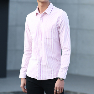 Profesional de alta calidad de manga larga de algodón casual <span class=keywords><strong>Camisa</strong></span> a <span class=keywords><strong>rayas</strong></span> para hombres - Product Image 5