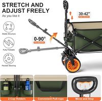Chariot de jardin pliable électrique et fermé, robuste, 150L, avec roues tout-terrain, pliable, OEM, pour le shopping