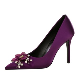 8358-H113 Zapatos de Novia con Tacón de Aguja y Adornos Florales Estilo Europeo Americano, Forro de Cuero Sintético, para Todas las Temporadas, para Mujer - Product Image 5