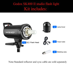 Accesorios <span class=keywords><strong>de</strong></span> luz <span class=keywords><strong>de</strong></span> flash <span class=keywords><strong>de</strong></span> cámara y foto Godox SK400II 400Ws GN65 2,4G inalámbrico X System Studio Strobe Flash Lighting - Product Image 5