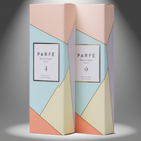 Boîte en papier d'art à texture spéciale gaufrée, personnalisée avec étiquette privée, nouvelle arrivée, à double rabat, doublée d'éponge, recyclable et écologique