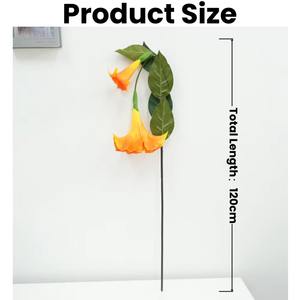 Personalizado de calidad superior Artificial Real Touch PU Datura <span class=keywords><strong>Stramonium</strong></span> Artificial 2 cabezas Datura <span class=keywords><strong>Stramonium</strong></span> para la decoración del hogar - Product Image 2