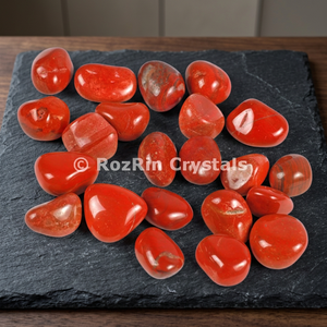 Pierres roulées en agate rouge pour pendentifs et breloques, pierres précieuses naturelles polies, cristaux de Rozrin, unisexe - Product Image 2