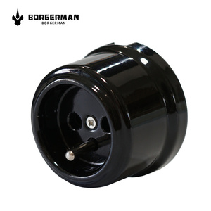 Pháp tiêu chuẩn gốm tường ổ cắm Retro bề mặt gắn kết ổ cắm điện cắm điện phụ kiện cho nhà cung cấp điện - Product Image 5