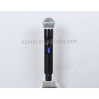 Système de microphone sans fil TFT-300 OEM 2 canaux True Diversity UHF 590-640 MHz avec double écran TFT, 64 DSP, portée de réception de 200 m pour la scène