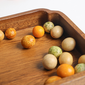 Nouvelle <span class=keywords><strong>assiette</strong></span> <span class=keywords><strong>de</strong></span> fruits chinois carrée en forme <span class=keywords><strong>de</strong></span> prune en bois <span class=keywords><strong>de</strong></span> noyer noir - Product Image 3